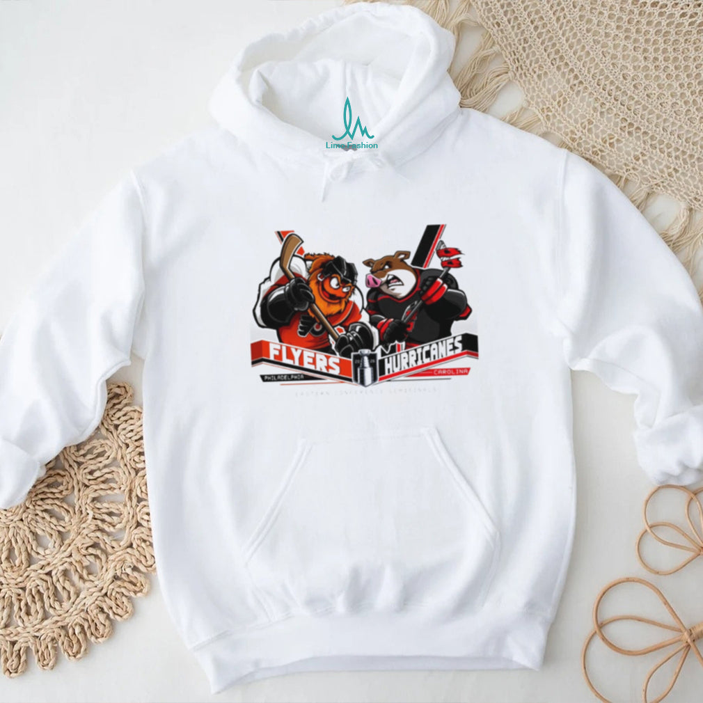 Flyers vs Hurricanes Eastern Conference Semifinals Gritty Mascots Hockey T Shirt