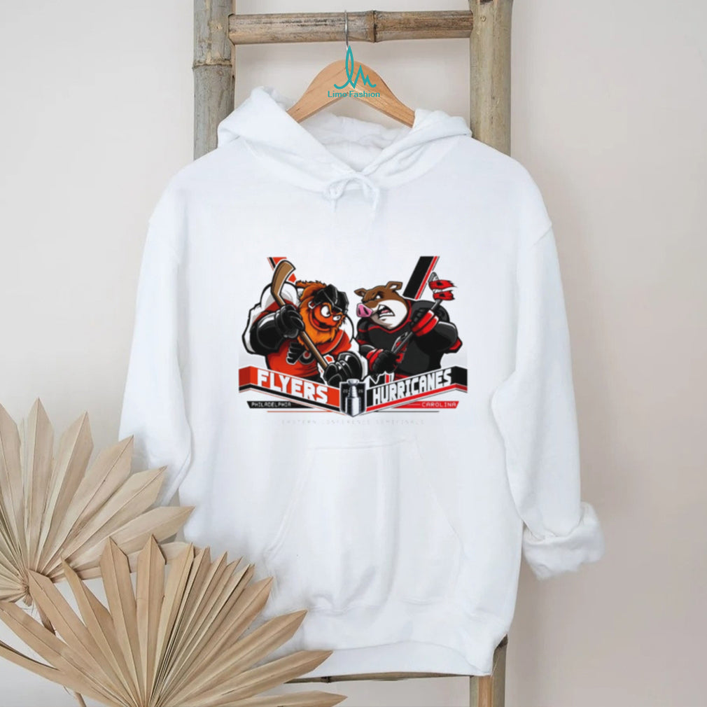 Flyers vs Hurricanes Eastern Conference Semifinals Gritty Mascots Hockey T Shirt
