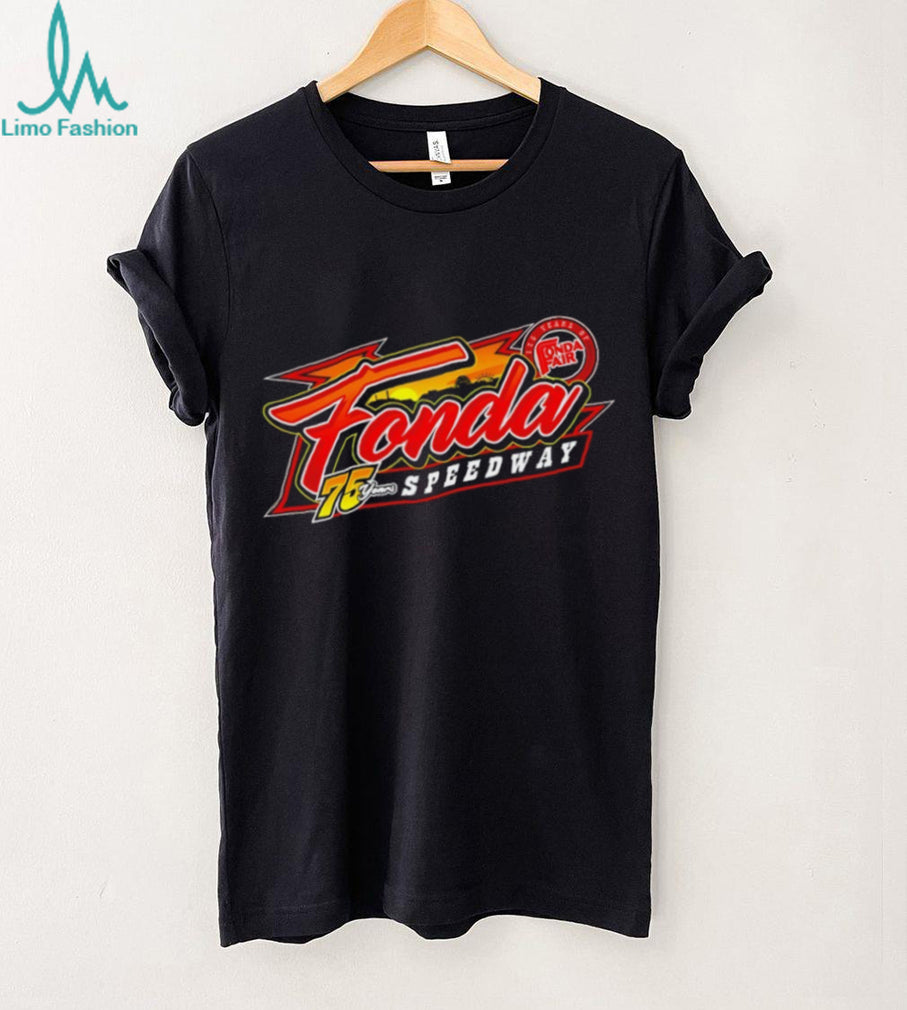 Fonda Speedway 75 Years Anniversary Racing Logo T Shirt
