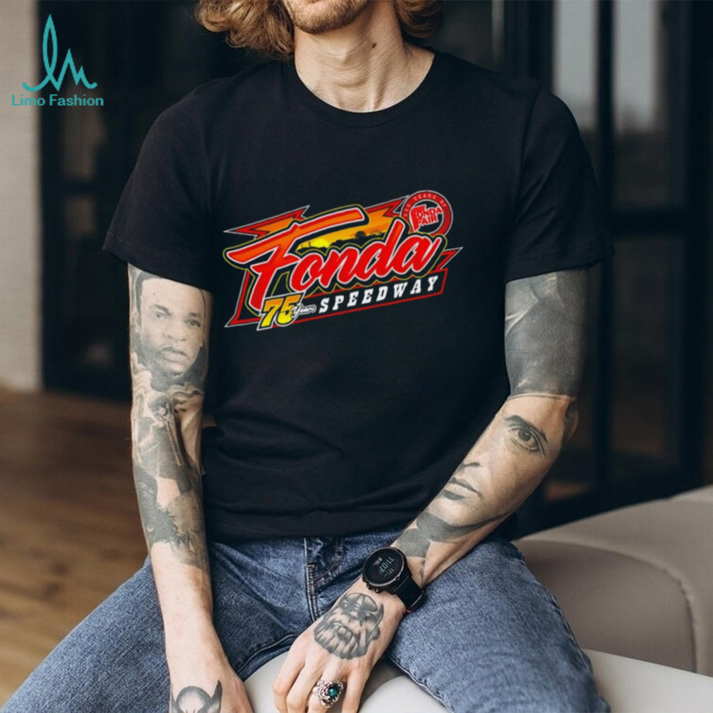 Fonda Speedway 75 Years Anniversary Racing Logo T Shirt