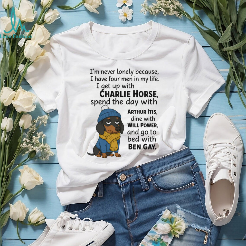 Four Men in My Life Funny Senior Humor Dachshund T Shirt
