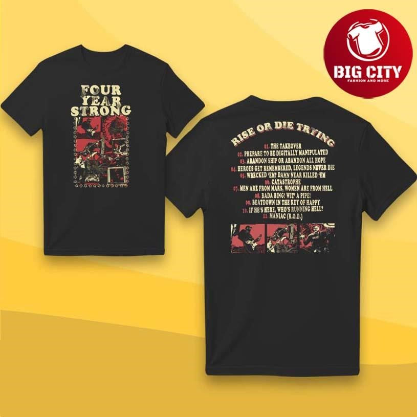 Four Year Strong ROD Tracklist Two Sided Shirt