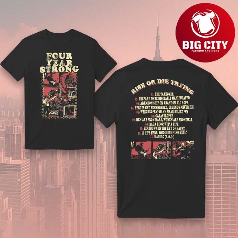 Four Year Strong Rod Tracklist New Two Sided Shirt