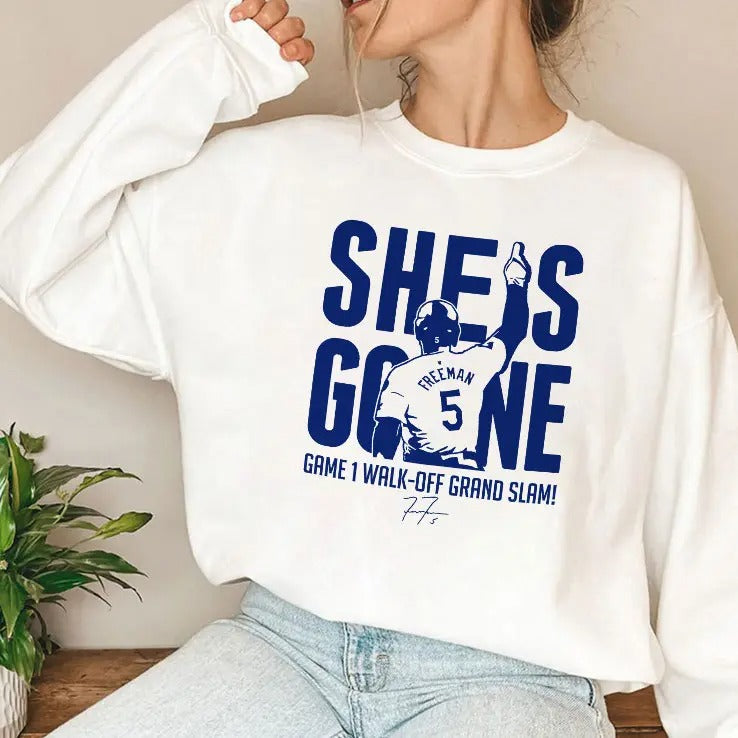 Freddie Freeman She Is Gone Game 1 Walk-Off Grand Slam T Shirt