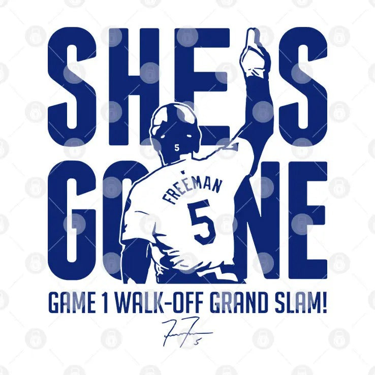 Freddie Freeman She Is Gone Game 1 Walk-Off Grand Slam T Shirt