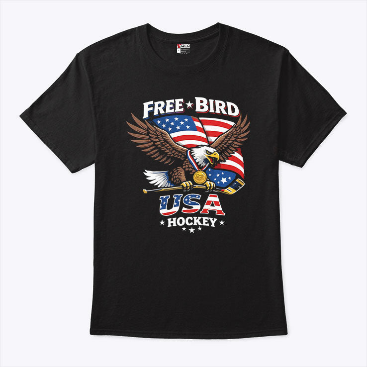 Free Bird USA Hockey Gold Medal Shirt