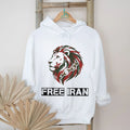 Free Iran Lion and Broken Chains Activism Graphic Cotton T Shirt