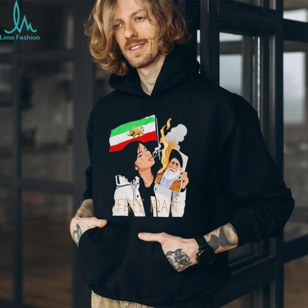 Free Iran Political Activism Lion and Sun Flag Resistance Graphic Shirt