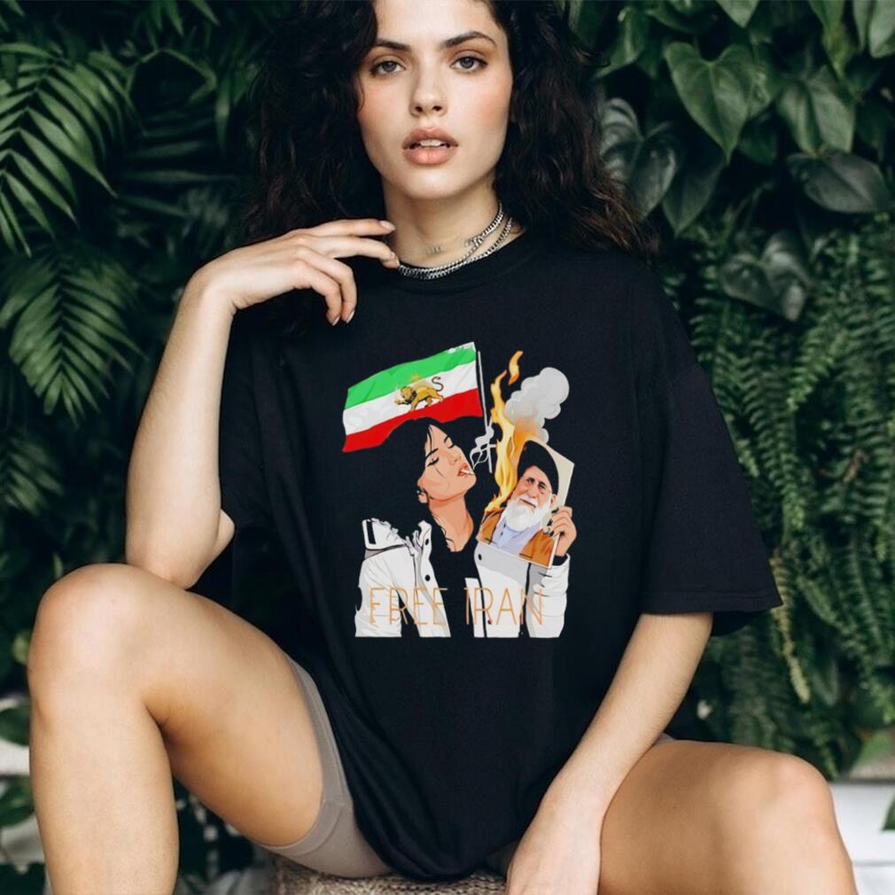 Free Iran Political Activism Lion and Sun Flag Resistance Graphic Shirt
