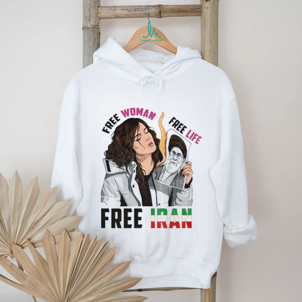 Free Woman Free Life Iranian Protest Support Graphic T Shirt