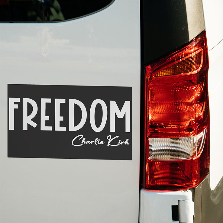 Freedom Charlie Kirk Car Magnet
