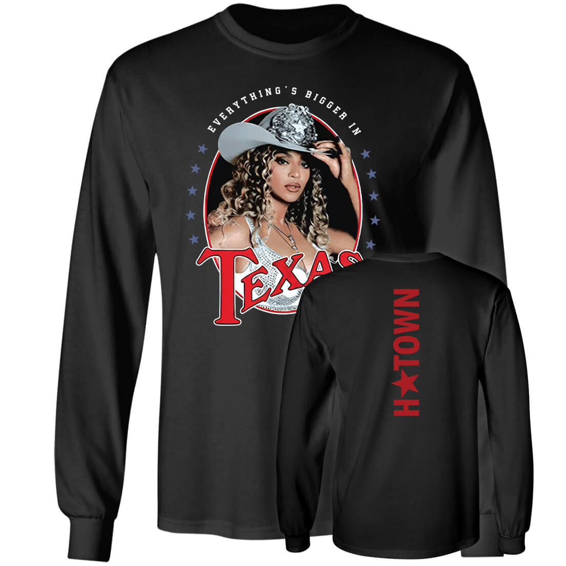 [Front+Back] Beyoncé Everything’s Bigger In Texas H-Town Shirt