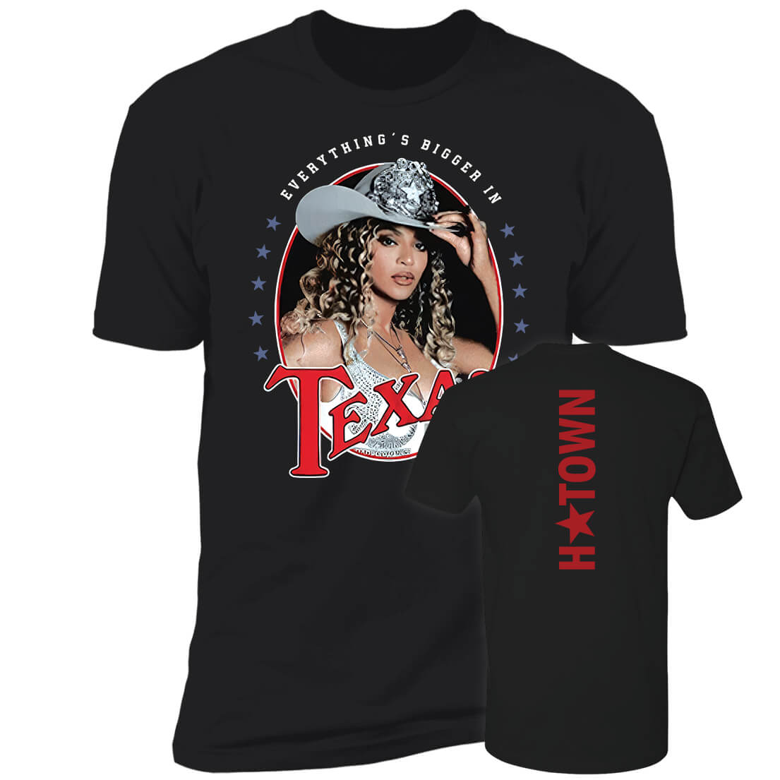 [Front+Back] Beyoncé Everything’s Bigger In Texas H-Town Shirt