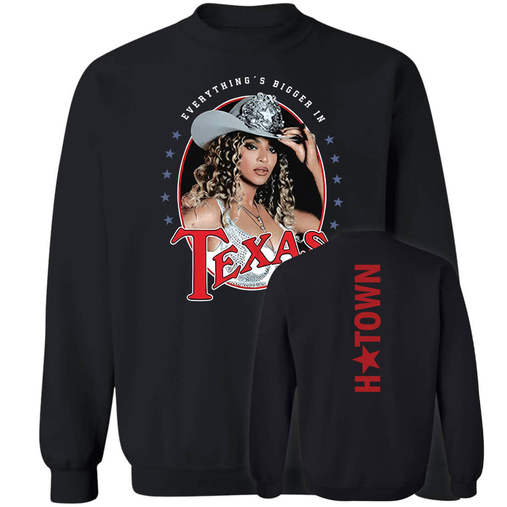 [Front+Back] Beyoncé Everything’s Bigger In Texas H-Town Shirt
