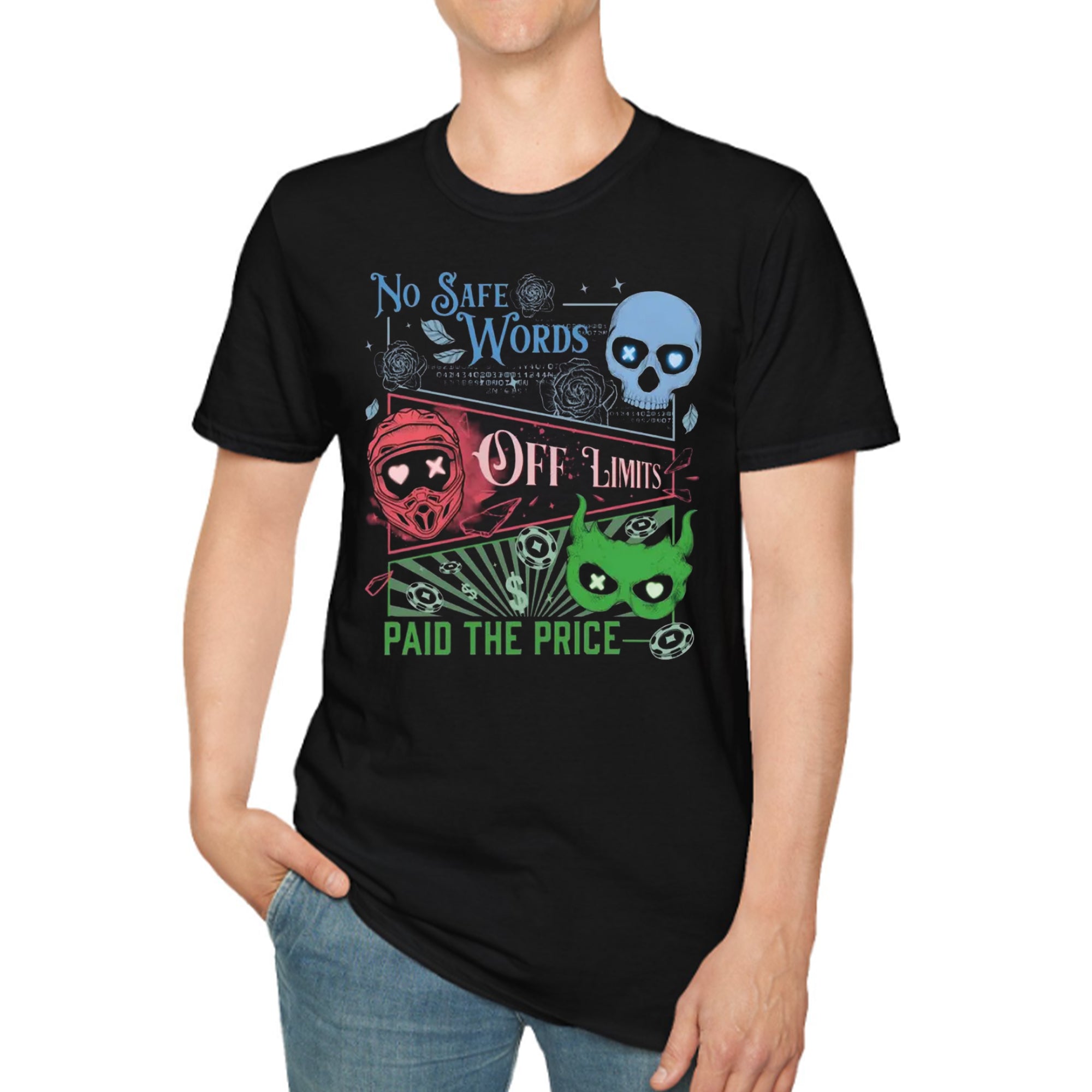 [Front+Back] Masked Men No Safe Words Paid The Price Shirt