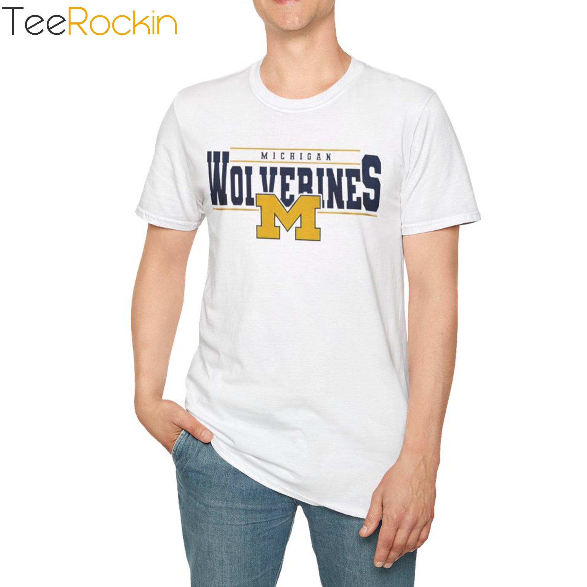 [Front+Back] Michigan Wolverines Firefighter Flag USA Shirt