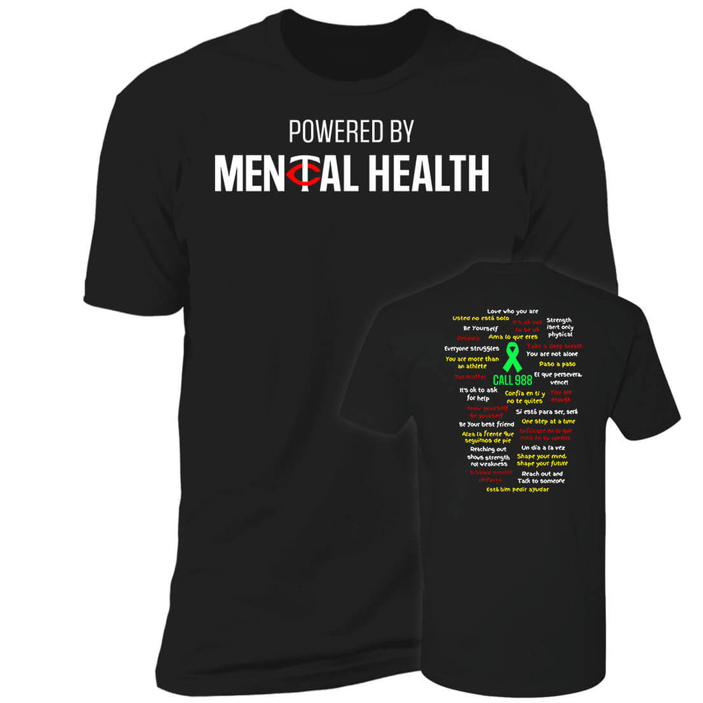 [Front+Back]Minnesota Twins Powered By Mental Health Shirt