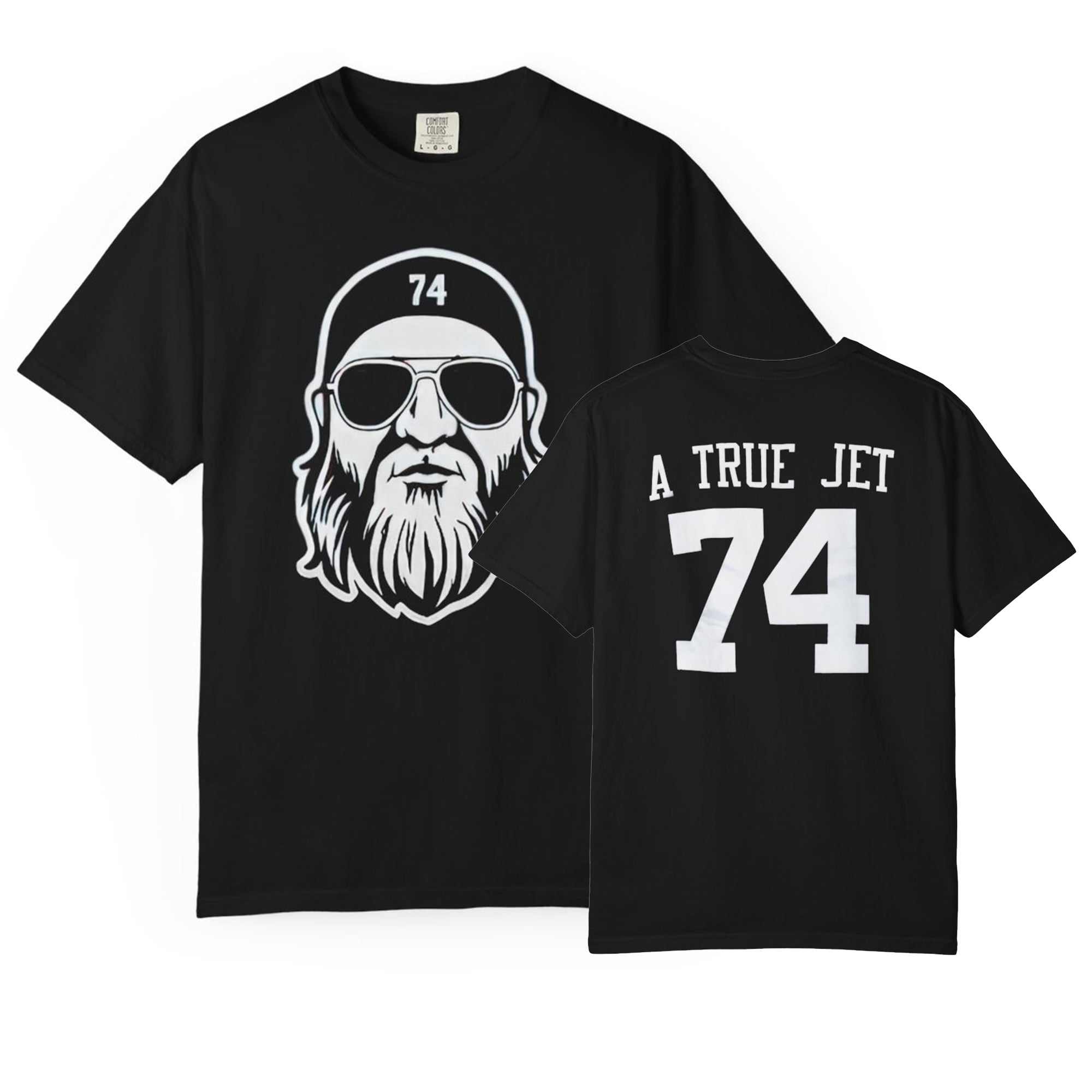 [Front+Back] Nick Mangold A True Jets 74 Shirt