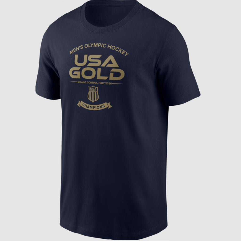 [Front+Back] USA Men’s Hockey 2026 Winter Olympics Gold Medal Roster Shirt