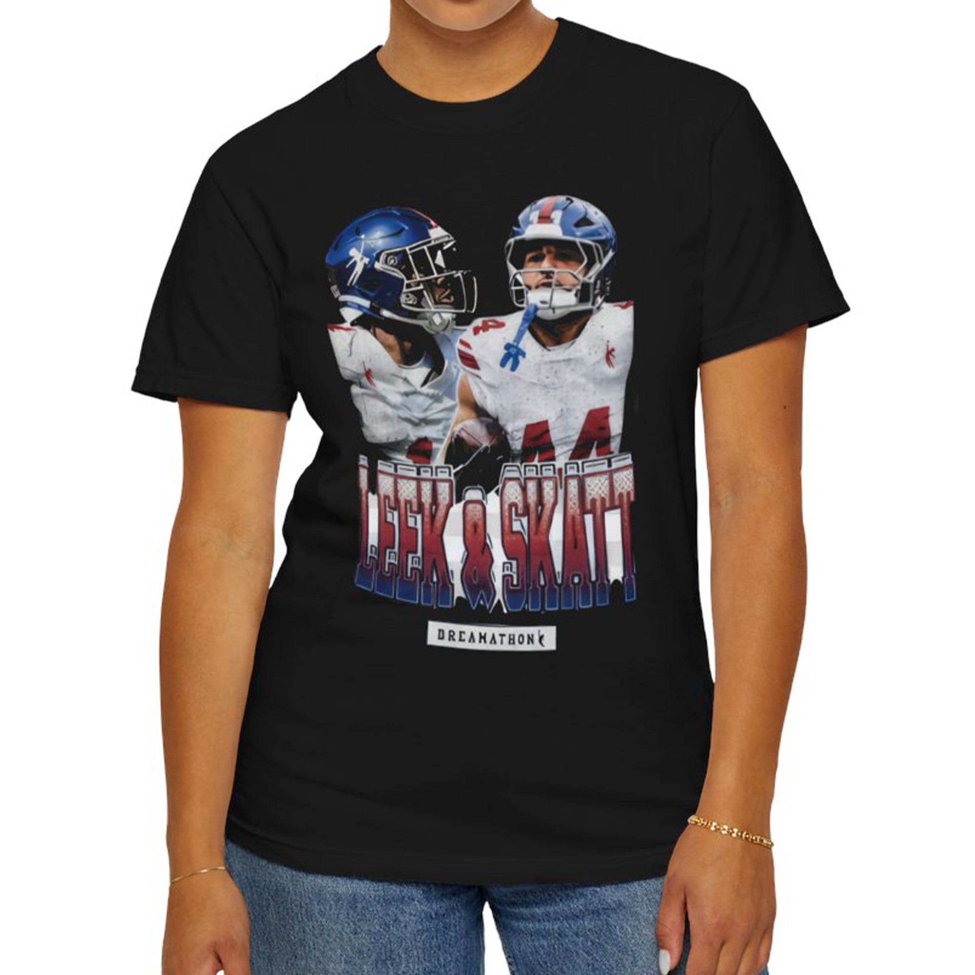 [Front+Back] Wan’Dale Robinson wear Leek and Skatt Dreamathon Shirt