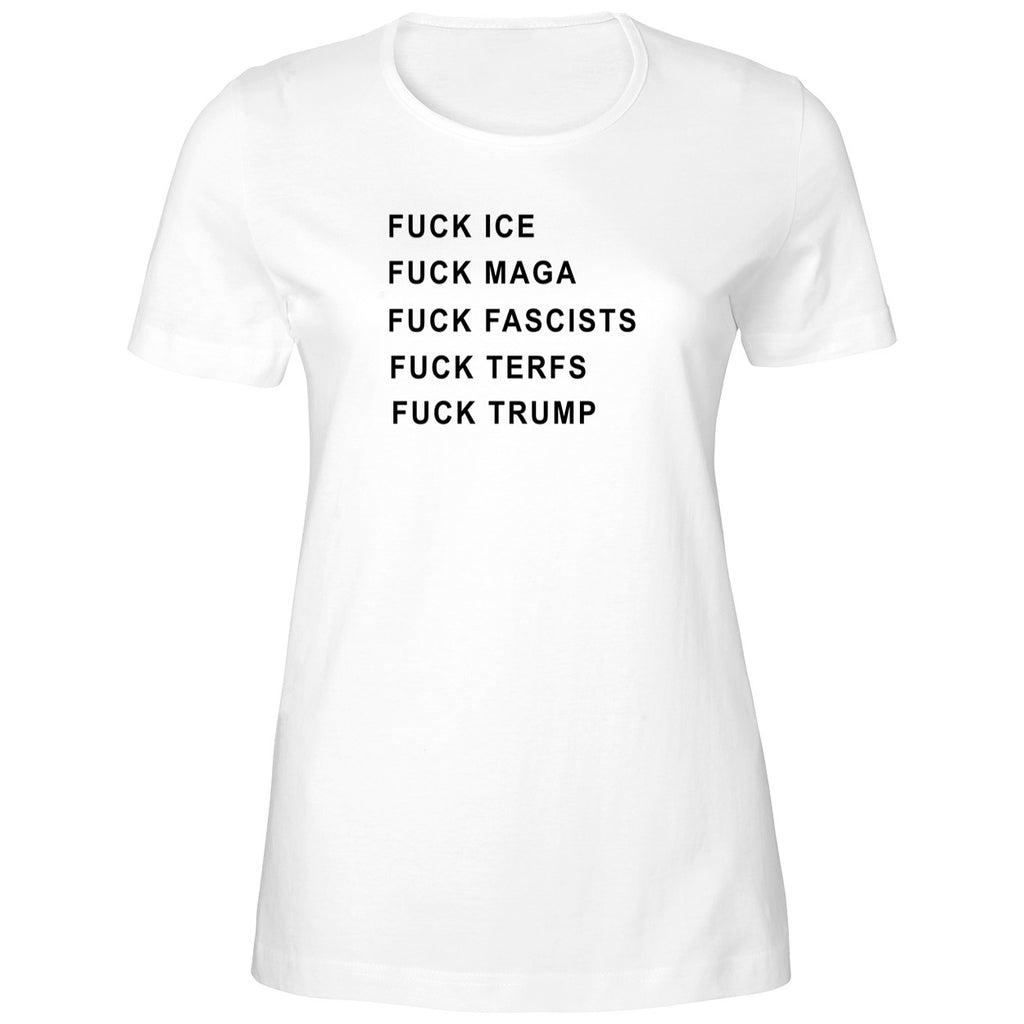 Fuck Ice Fuck Maga Fuck Fascists Fuck Terfs Fuck Trump Hudson Williams Shirt