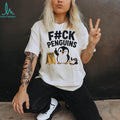 Fuck penguins caution penguin’s aren’t real cartoon penguin shirt