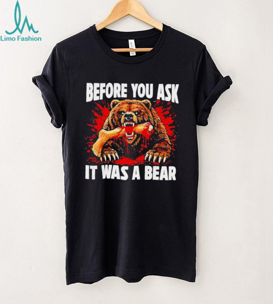 Funny Angry Bear Eating Leg Humorous Sarcastic Animal Lover Vintage Men T Shirt