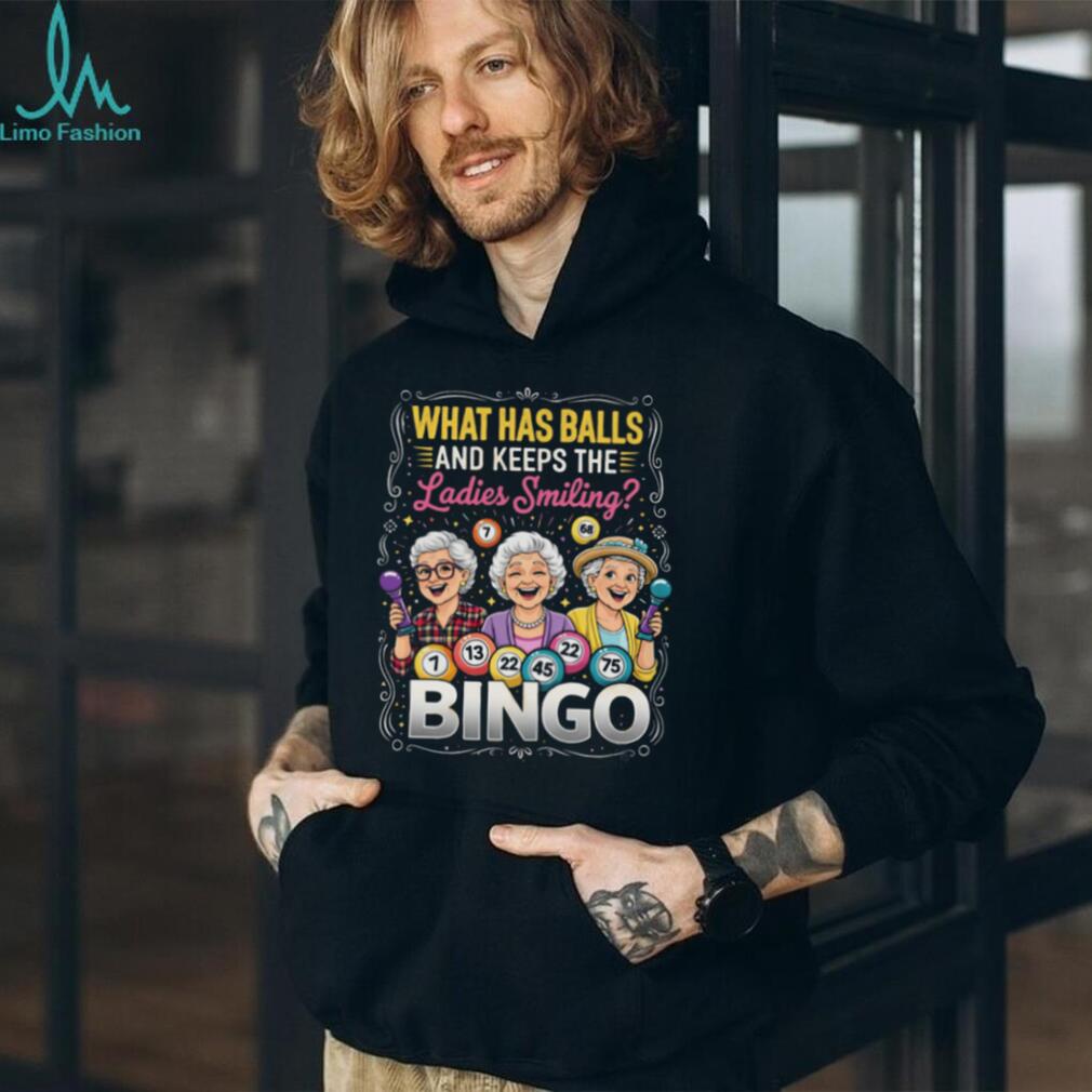 Funny Bingo Balls Ladies Smiling Graphic T Shirt for Senior Women