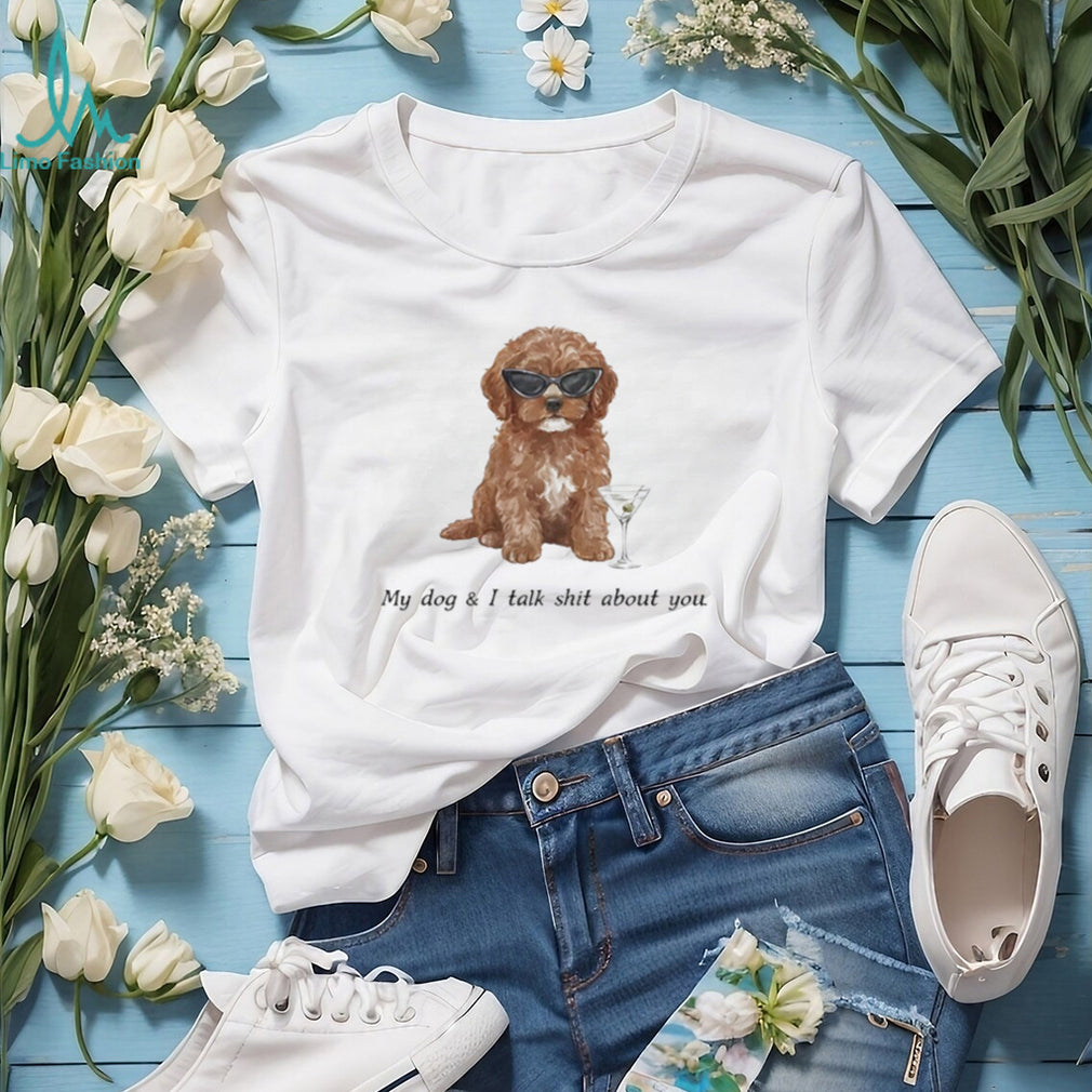Funny Cockapoo Dog With Martini Sunglasses Sassy Quote Tee