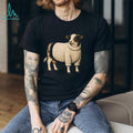Funny Cow Wearing White Chunky Knit Sweater T Shirt