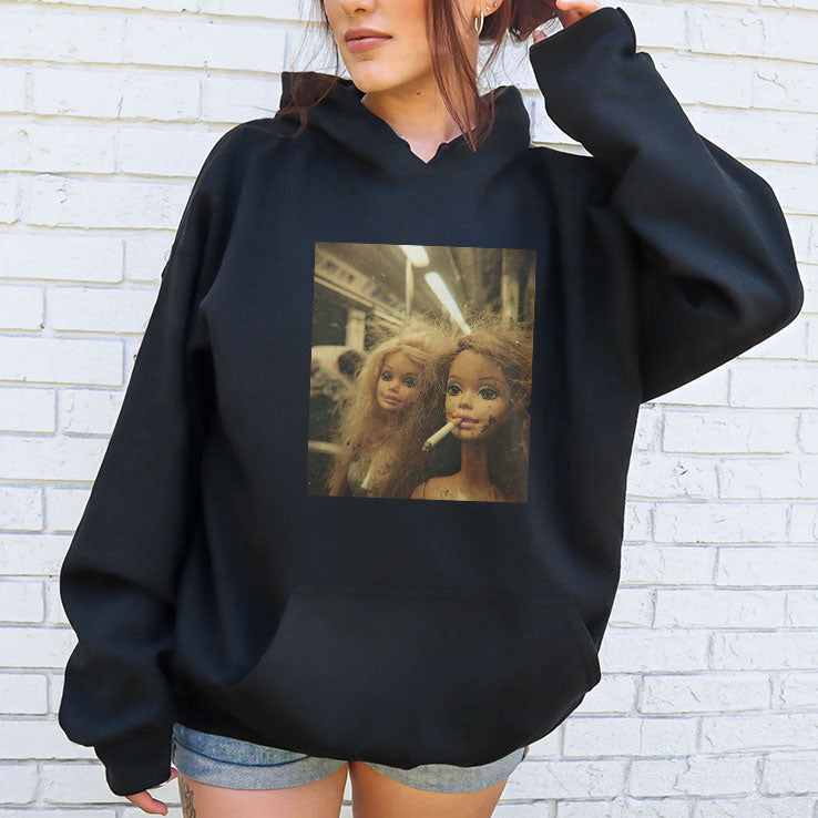 Funny Distressed Doll Smoking T Shirt