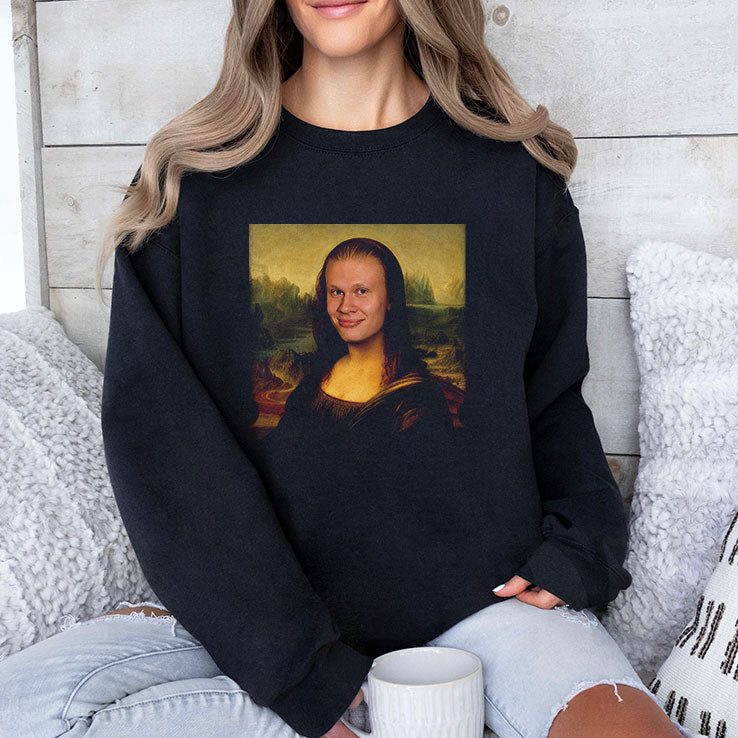 Funny Erling Haaland Meme Mona Lisa Shirt