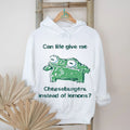 Funny Frog Cheeseburgers Instead Of Lemons Illustration T Shirt