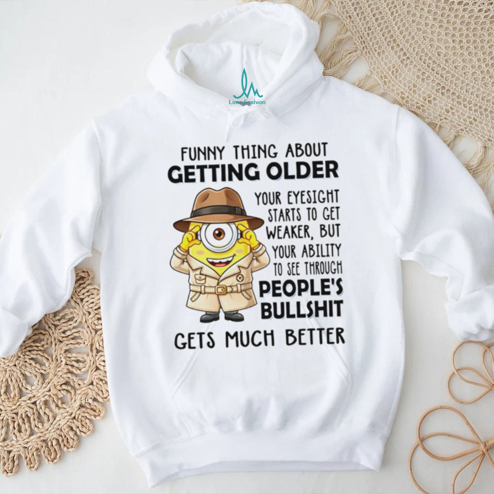 Funny Getting Older Eyesight Detective Graphic Cartoon T Shirt