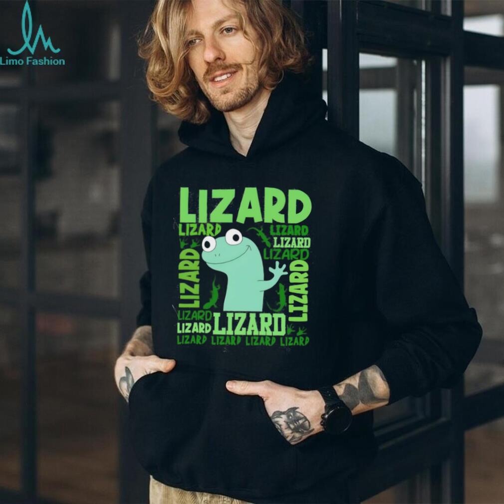 Funny Green Lizard Reptile Lover Typography T Shirt