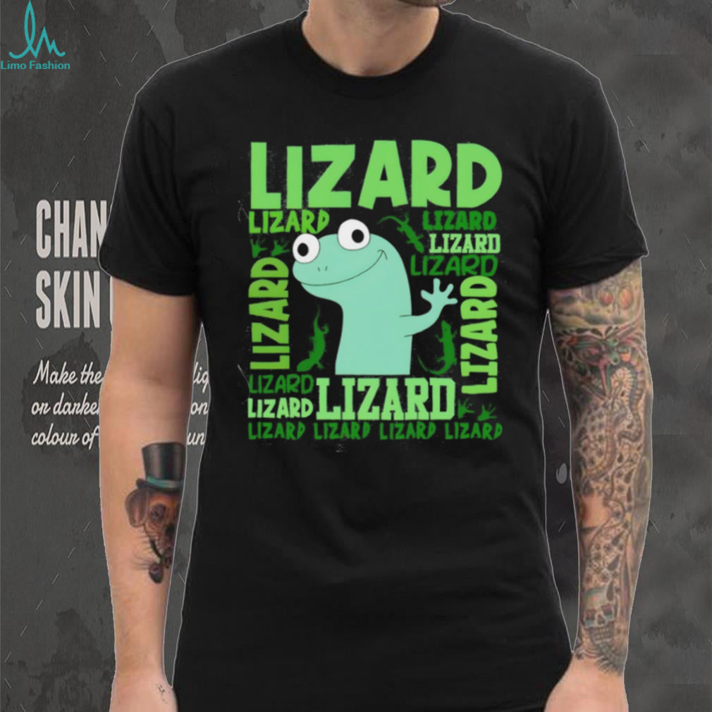 Funny Green Lizard Reptile Lover Typography T Shirt