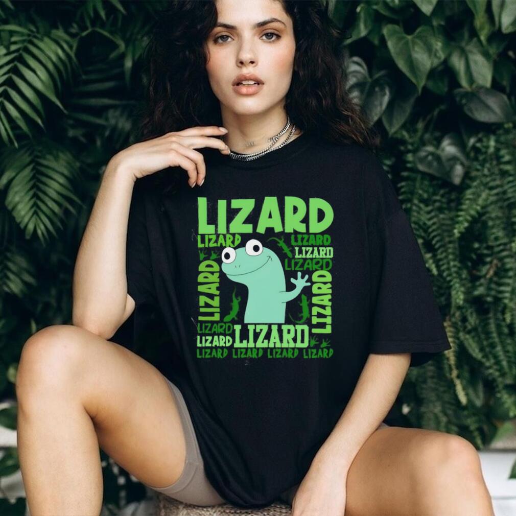 Funny Green Lizard Reptile Lover Typography T Shirt