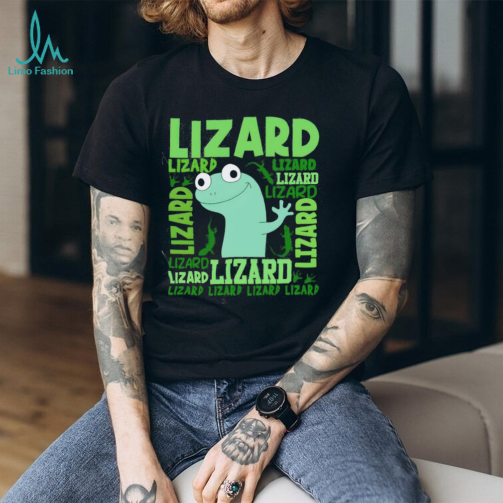 Funny Green Lizard Reptile Lover Typography T Shirt