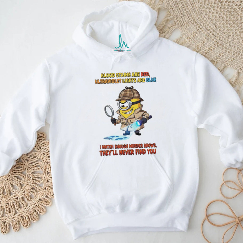 Funny Minion Detective Murder Shows Mystery Humor T Shirt