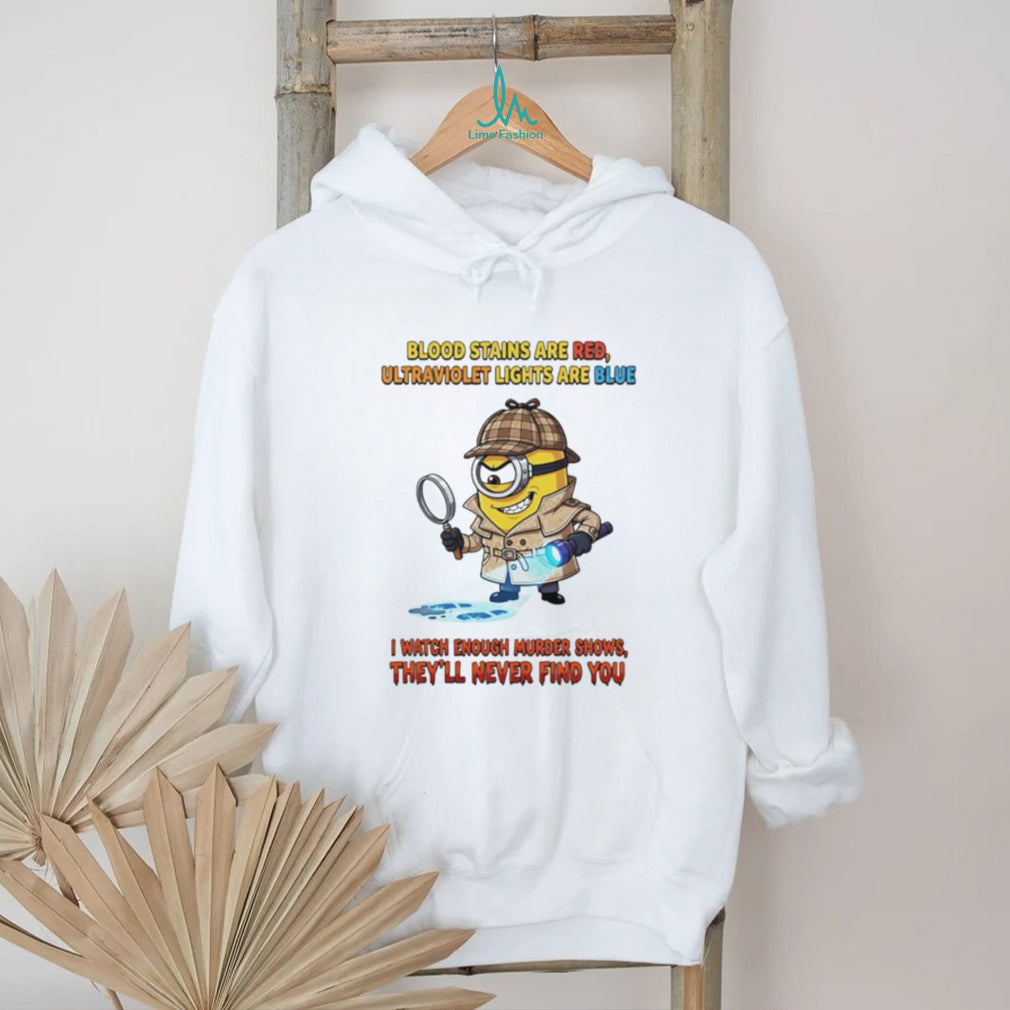Funny Minion Detective Murder Shows Mystery Humor T Shirt