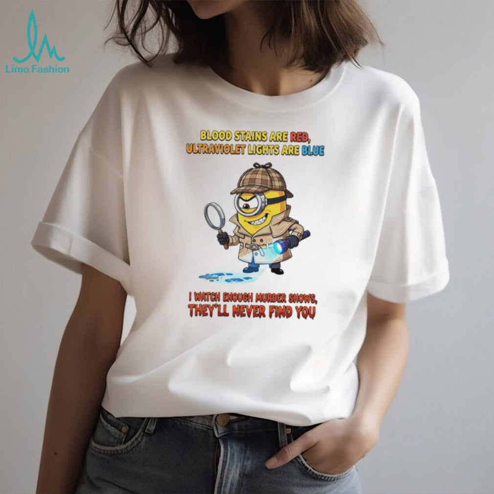 Funny Minion Detective Murder Shows Mystery Humor T Shirt