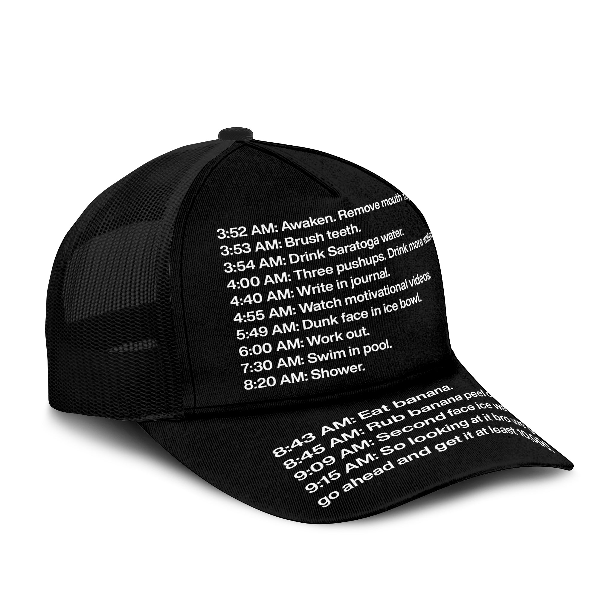 Funny Moring Routine Trucker Cap