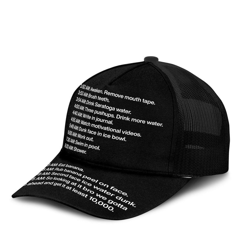 Funny Moring Routine Trucker Cap