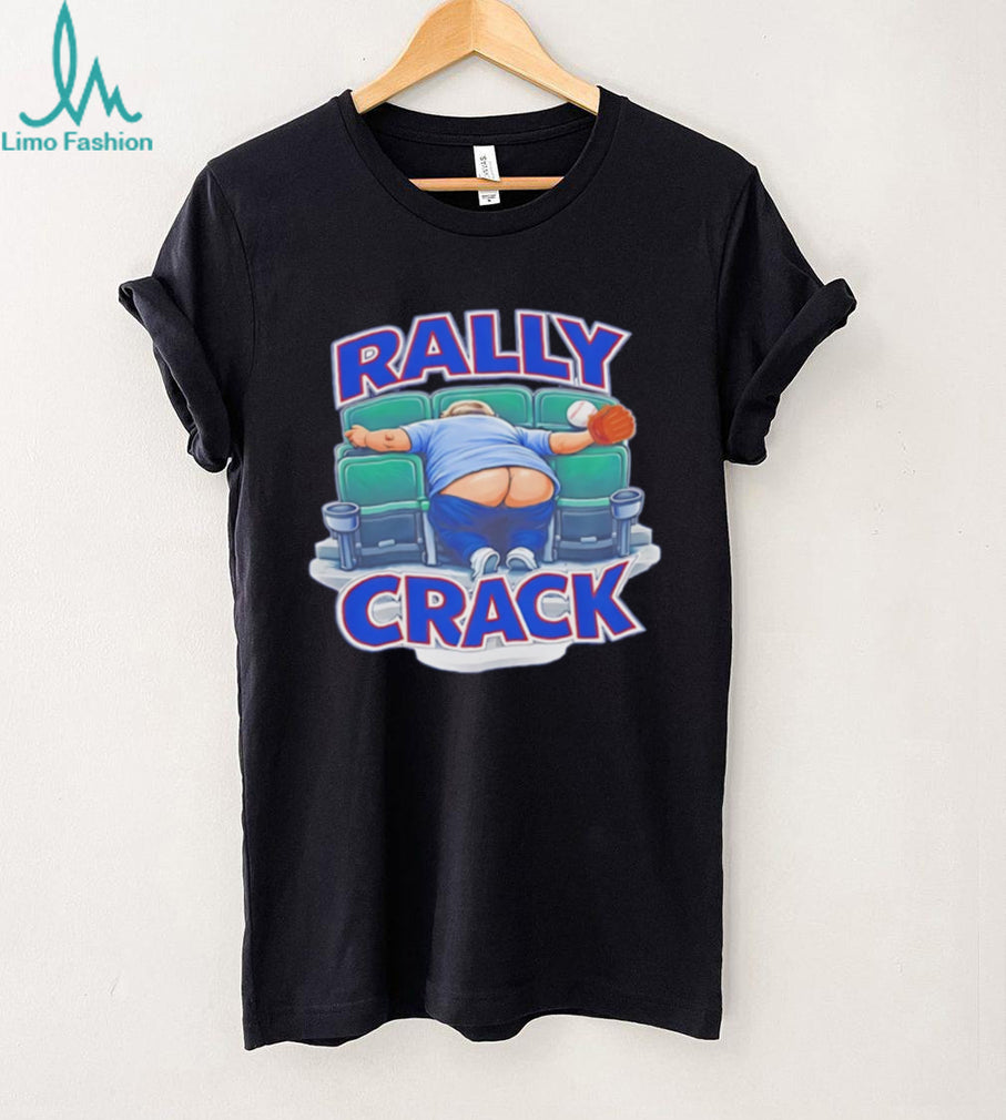 Funny Rally Crack Baseball Fan Plumber Butt Graphic T Shirt