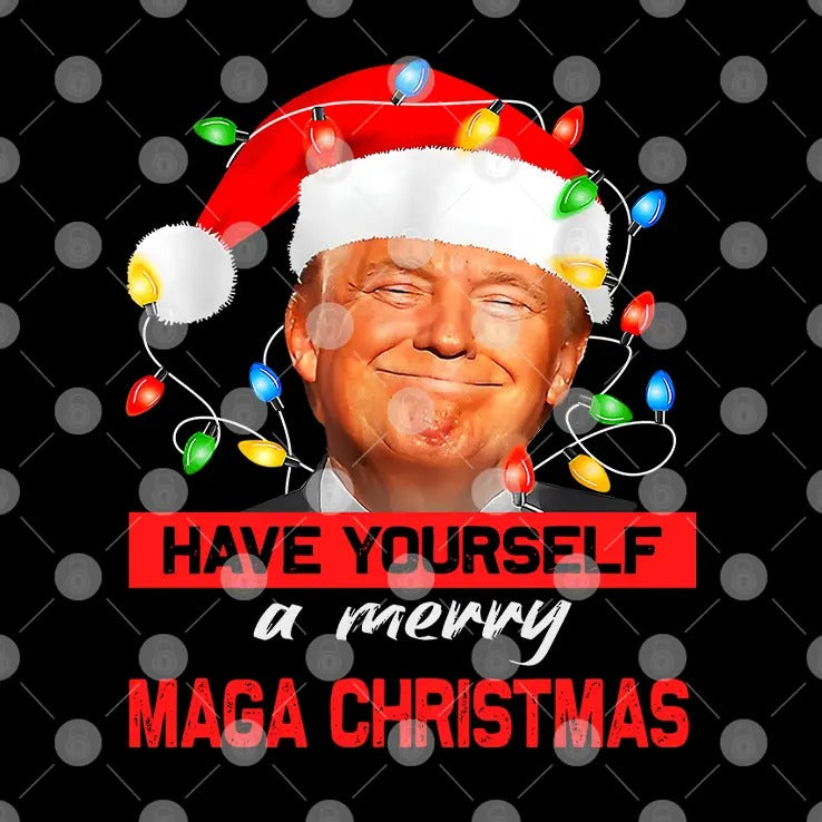 Funny Santa Trump Have Yourself A Merry Maga Christmas Shirt