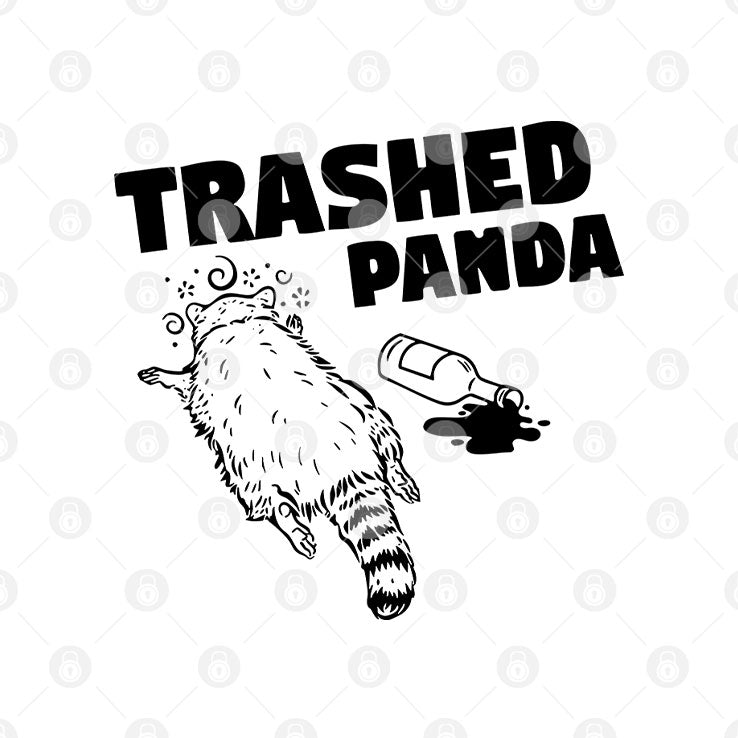 Funny Trashed Panda Raccoon Gets Drunk T Shirt