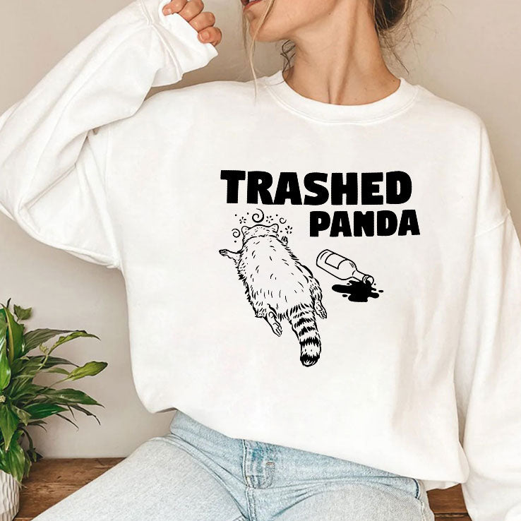 Funny Trashed Panda Raccoon Gets Drunk T Shirt