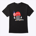 Funny Trump MAGA Garbage Can American Flag Shirt