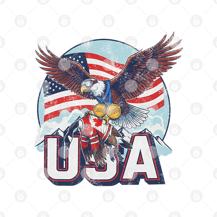 Funny USA Ice Hockey Eagle USA Champions 2026 Shirt
