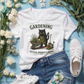 Gardening Black Cat Murder Is Wrong Funny Cat Lover Shirt